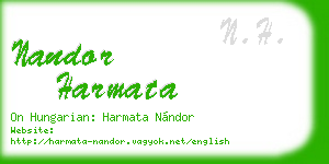 nandor harmata business card